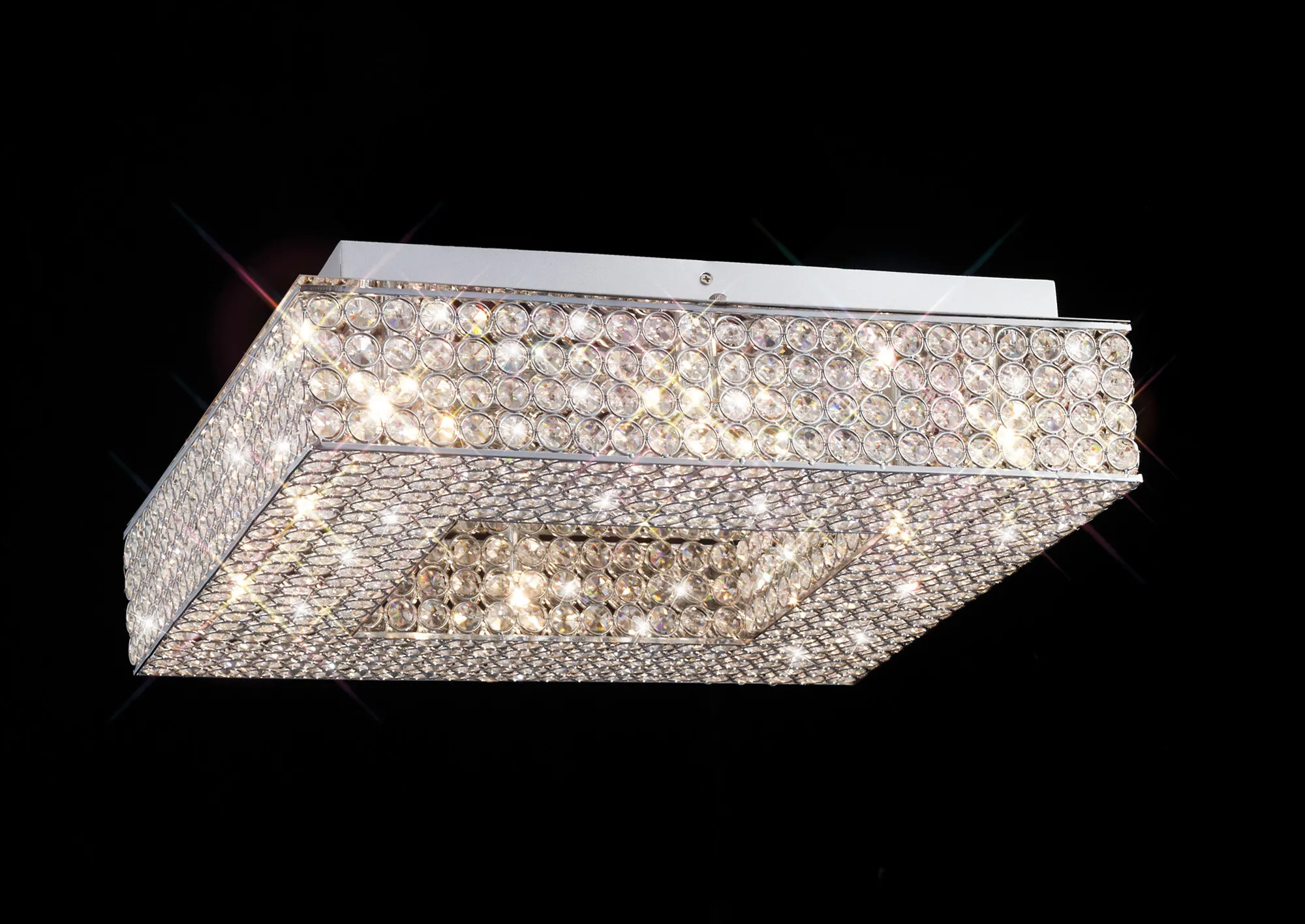 IL30432  Piazza Crystal  Flush Ceiling 8 Light